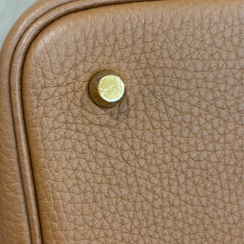 HERMES TC PICOTIN 22 37金棕色 U刻 金釦 TC皮 手提包 水桶包 菜籃包 菜籃子-18