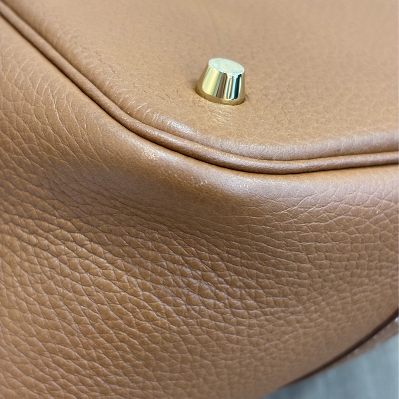 HERMES TC PICOTIN 22 37金棕色 U刻 金釦 TC皮 手提包 水桶包 菜籃包 菜籃子-24