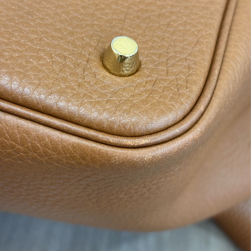 HERMES TC PICOTIN 22 37金棕色 U刻 金釦 TC皮 手提包 水桶包 菜籃包 菜籃子-26