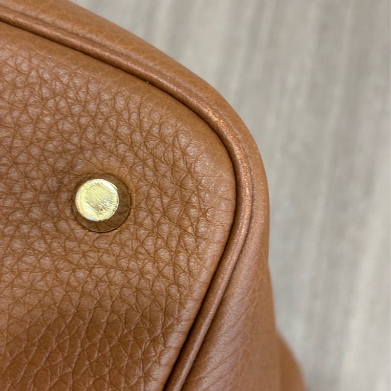 HERMES TC PICOTIN 22 37金棕色 U刻 金釦 TC皮 手提包 水桶包 菜籃包 菜籃子-27