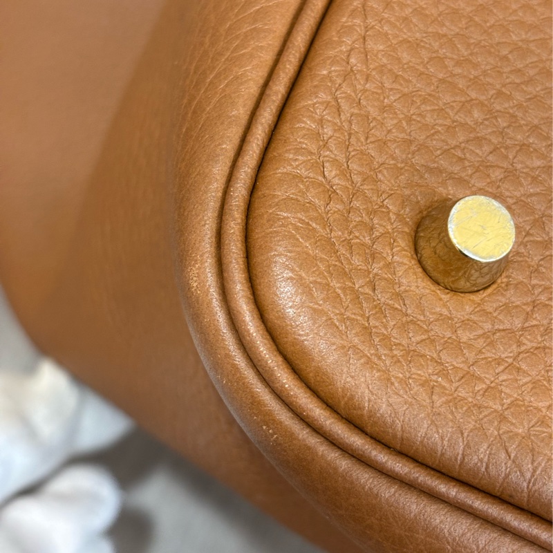 HERMES TC PICOTIN 22 37金棕色 U刻 金釦 TC皮 手提包 水桶包 菜籃包 菜籃子-29