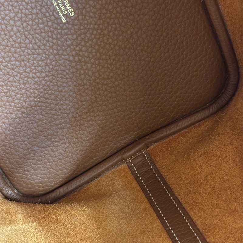 HERMES TC PICOTIN 22 37金棕色 U刻 金釦 TC皮 手提包 水桶包 菜籃包 菜籃子-35