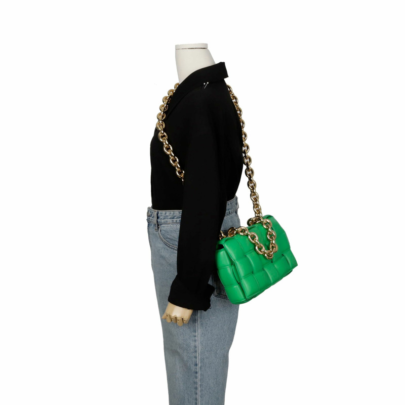 【包稅】BOTTEGA VENETA 鏈條卡附肩斜背包 631421-8