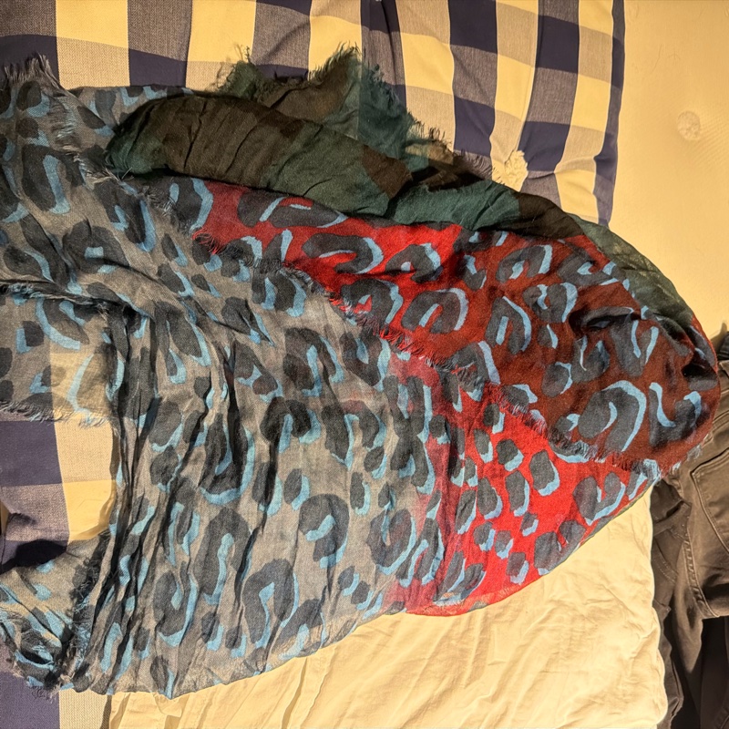 Lv 豹紋大圍巾-3