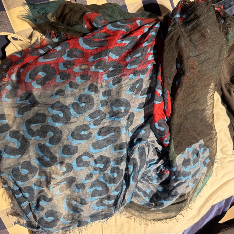 Lv 豹紋大圍巾-4