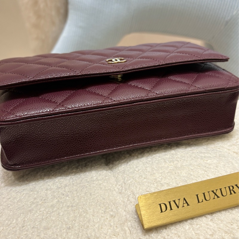 Chanel WOC 酒紅色 二手 like new❤️‍🔥-3