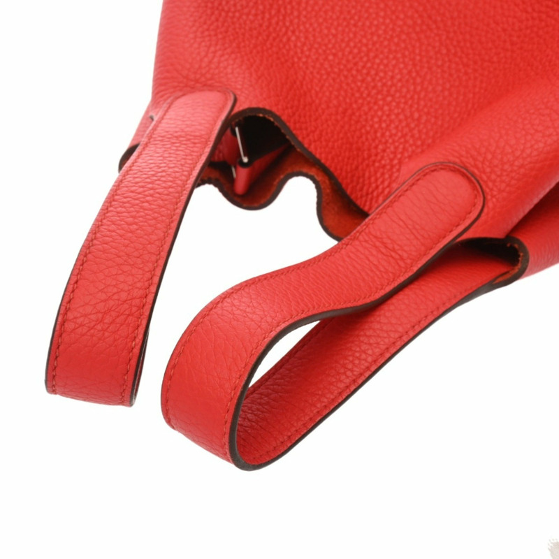 HERMES Picotin Lock PM Rouge Coupe D Stamp（約 2019 年）女士 Taurillon Clemence 皮革手提包-3