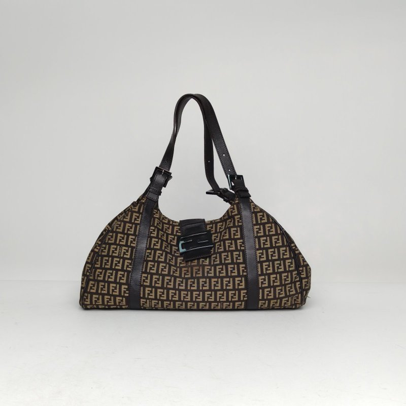 FENDI 老花帆布Fendi中古經典單肩包肩背包-0