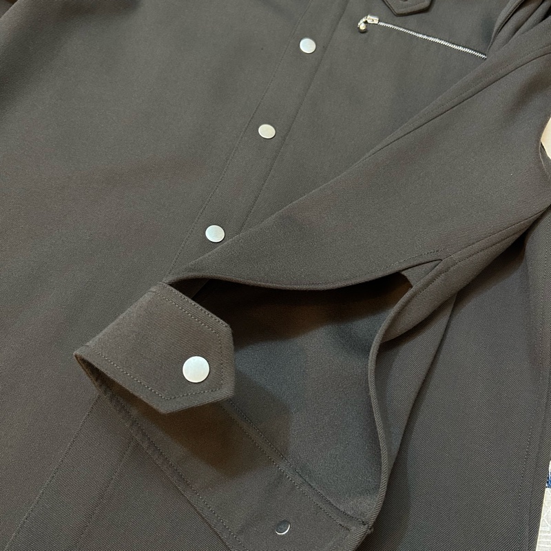 BURBERRY英國水瀨棕色羊毛襯衫UK2-4