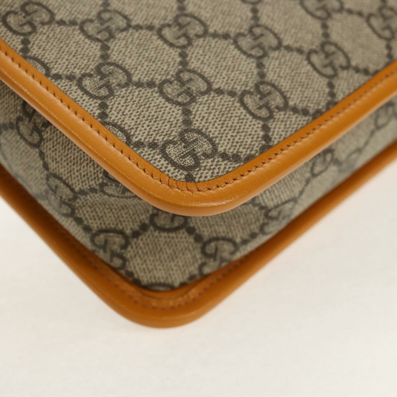 【日本直送】GUCCI GG Supreme 手拿包 PVC 米色金色 625764 正品 147688M-9