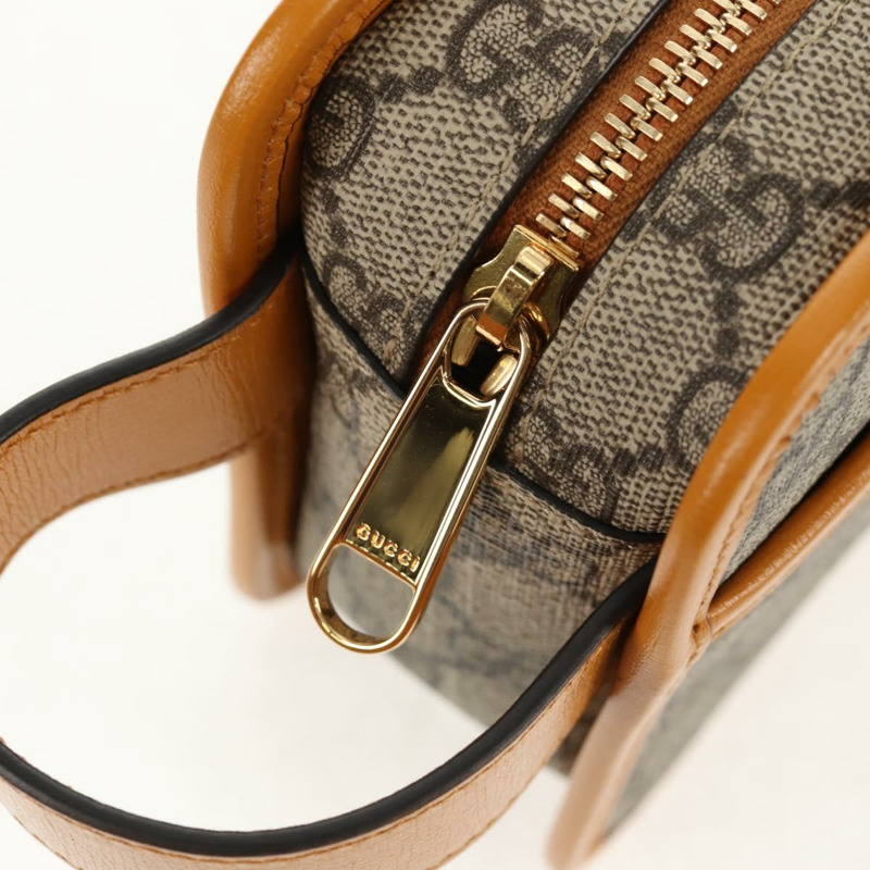 【日本直送】GUCCI GG Supreme 手拿包 PVC 米色金色 625764 正品 147688M-14