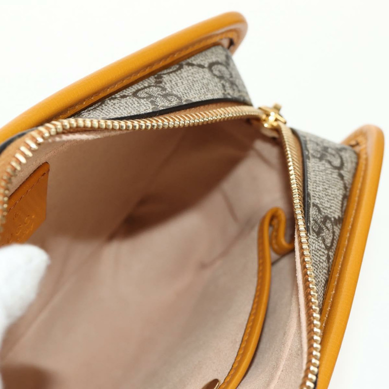 【日本直送】GUCCI GG Supreme 手拿包 PVC 米色金色 625764 正品 147688M-17