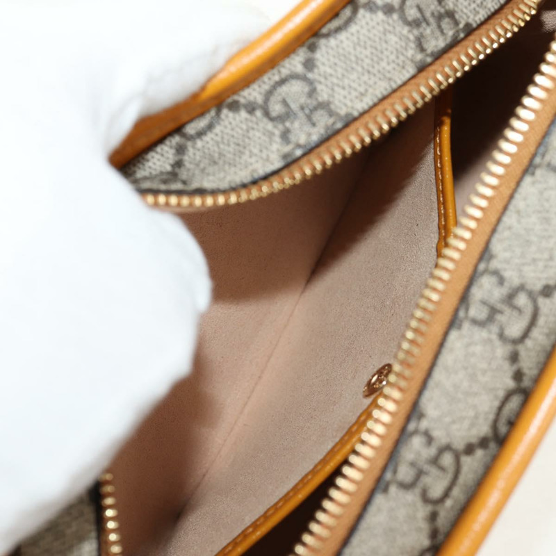 【日本直送】GUCCI GG Supreme 手拿包 PVC 米色金色 625764 正品 147688M-19