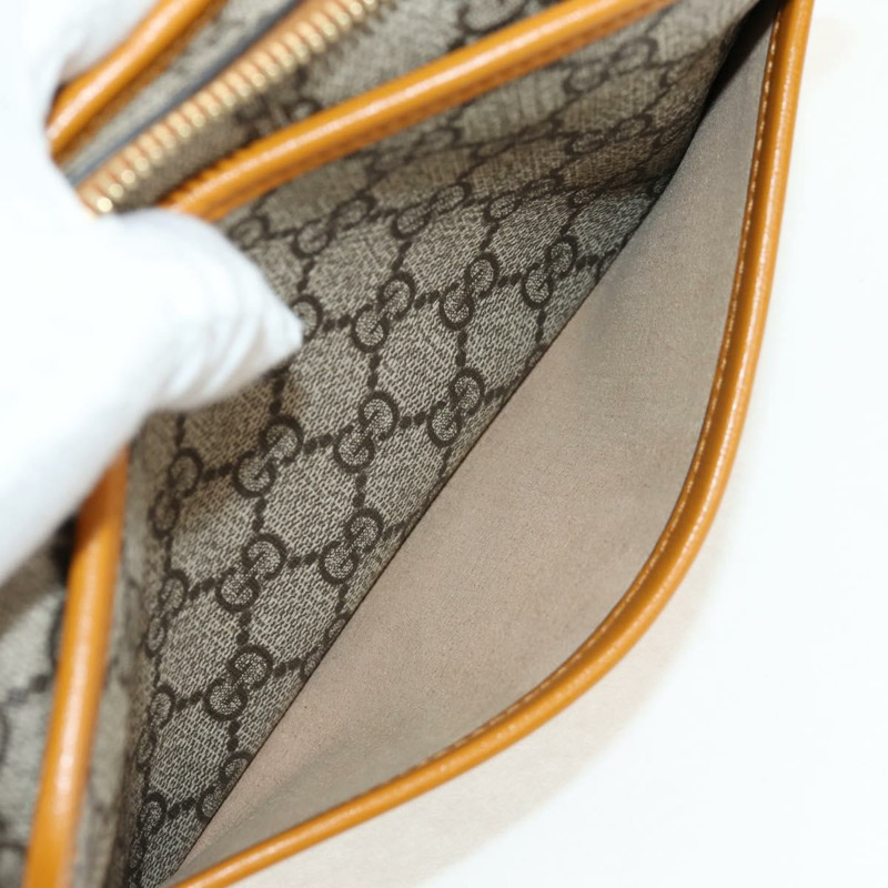 【日本直送】GUCCI GG Supreme 手拿包 PVC 米色金色 625764 正品 147688M-21