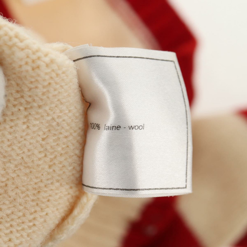 【日本直送】香奈兒羊毛衫 米色 紅色 黑色 CC 標誌 Auth 129782M-23