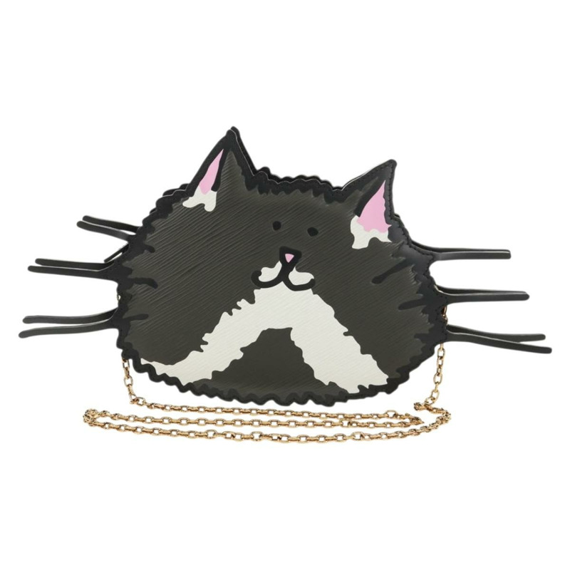 【日本直送】路易威登 Epi 貓臉手拿包 灰色 LV 正品 142442M-12