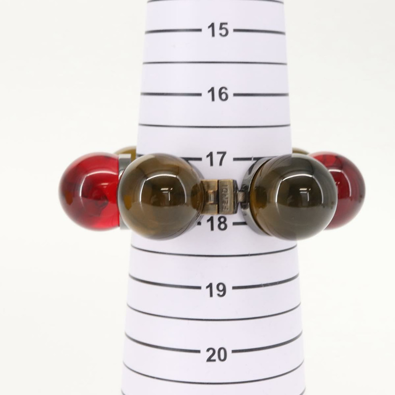 【日本直送】FENDI 彩色寶石手鍊 金屬 紅色 Auth am9407V-7