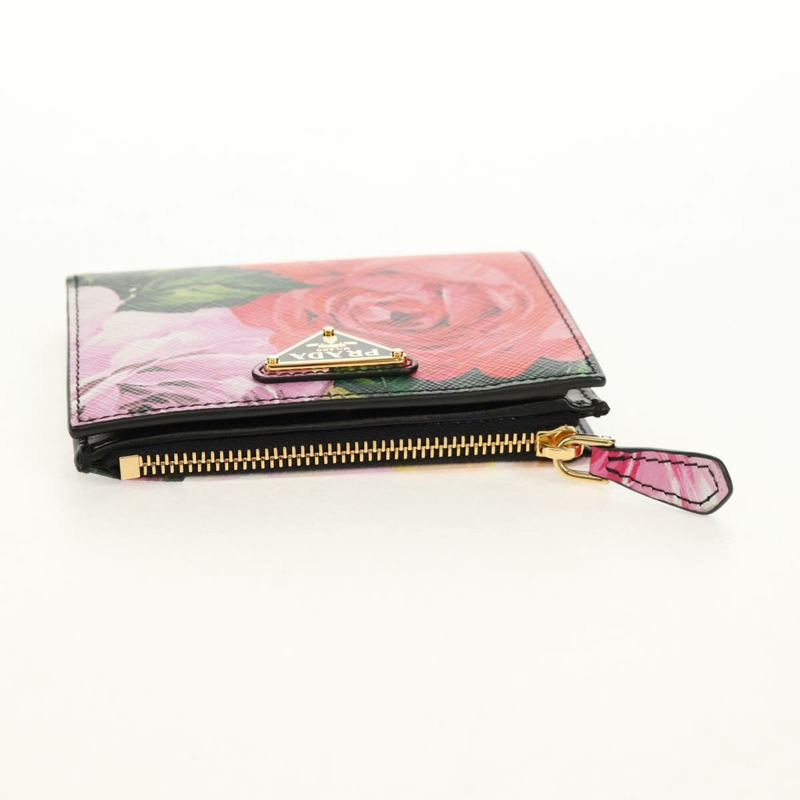 【日本直送】PRADA 粉紅真皮雙折皮夾 正品 136570V-5