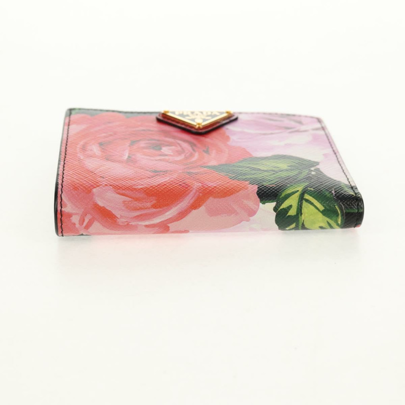 【日本直送】PRADA 粉紅真皮雙折皮夾 正品 136570V-6
