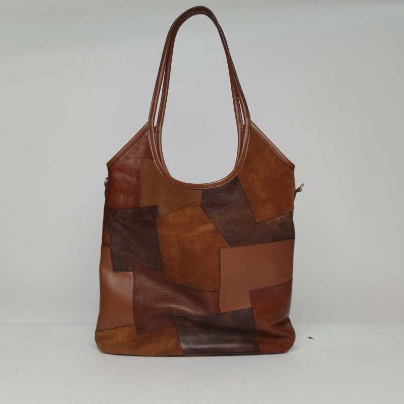 MIU MIU 拼色牛皮羊皮麂皮金扣IVYTote托特包35//肩背包-2