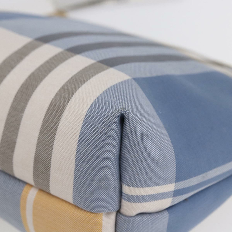 【日本直送】BURBERRY Nova 格紋帆布手拿包 淺藍色 Auth am9536V-7