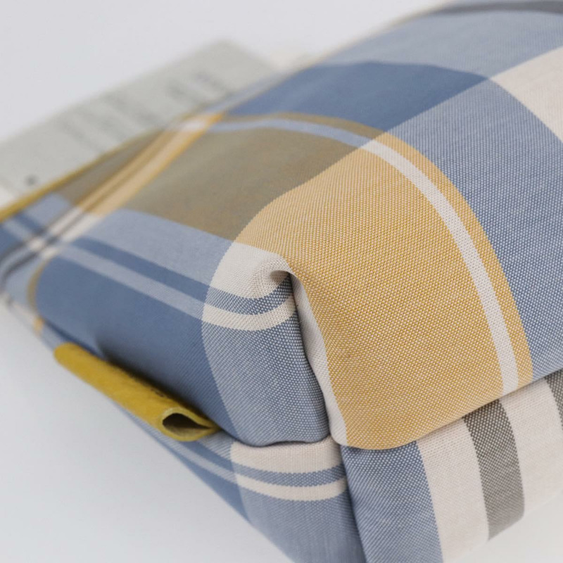 【日本直送】BURBERRY Nova 格紋帆布手拿包 淺藍色 Auth am9536V-8