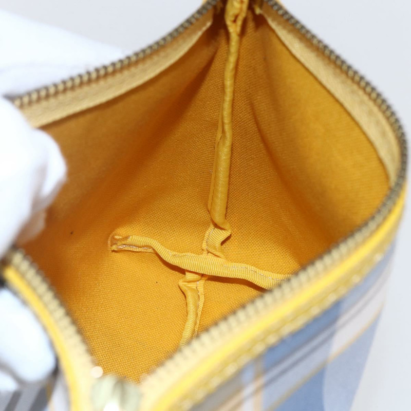 【日本直送】BURBERRY Nova 格紋帆布手拿包 淺藍色 Auth am9536V-14