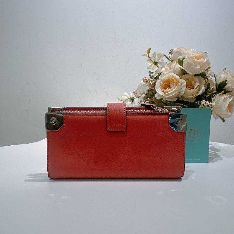 TW4510 MCM 長款錢包 全皮 帶肩帶可變小包包Long Wallet On Chain Leather Pink-1