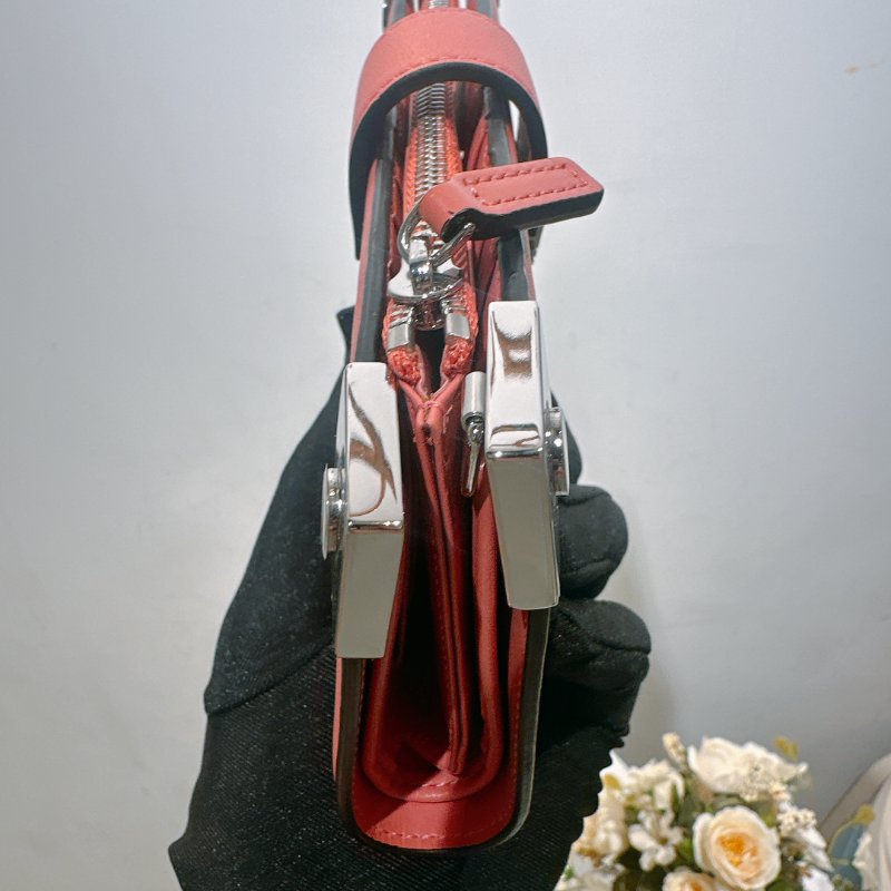 TW4510 MCM 長款錢包 全皮 帶肩帶可變小包包Long Wallet On Chain Leather Pink-6