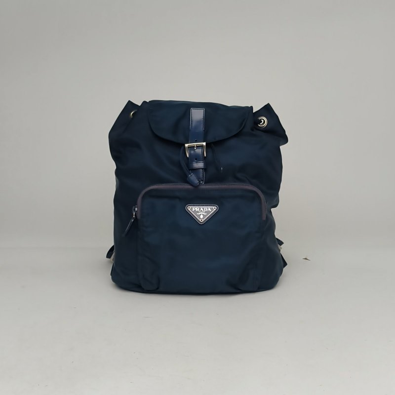 PRADA 藍色尼龍prada降落傘雙肩肩背包-0