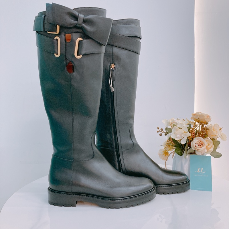 MS0371 VALENTINO 范倫鐵諾蝴蝶結長靴子BOW EMBELLISHED KNEE HIGH BOOTS SIZE 36-2
