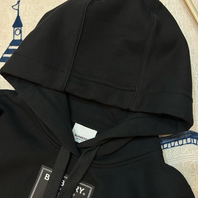 BURBERRY英國黑色連帽衛衣XXS-6