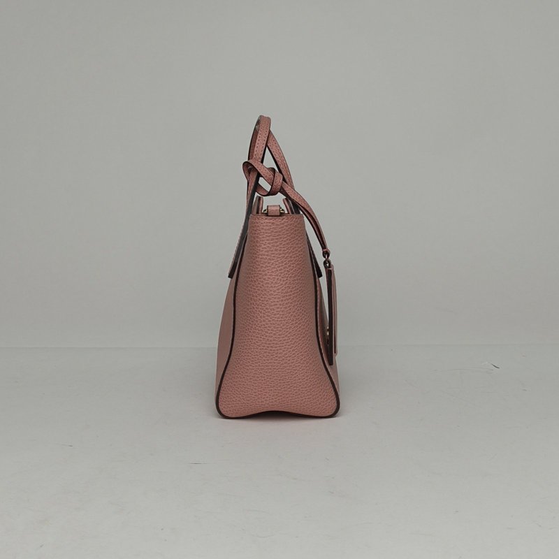 GUCCI 粉色牛皮金扣SwingLOGO牌手提包配可拆卸肩帶肩背包-1