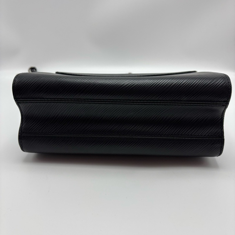 Louis Vuitton Twist 水波紋 肩背包 中號黑銀-4