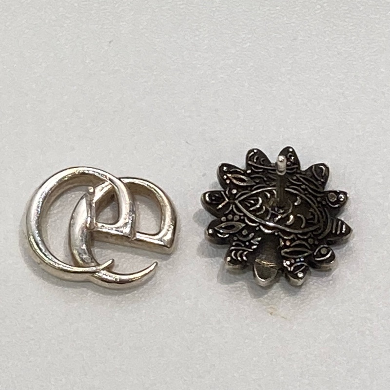 TW4511 Gucci 古馳 銀飾 耳環Double G Flower Earrings Silver 925-14