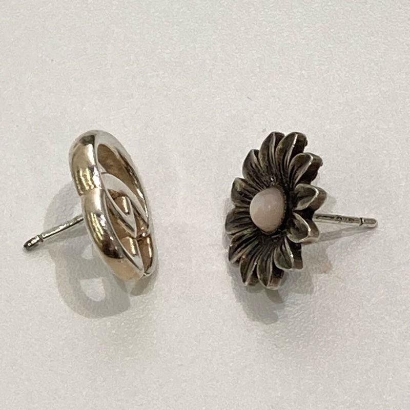 TW4511 Gucci 古馳 銀飾 耳環Double G Flower Earrings Silver 925-15