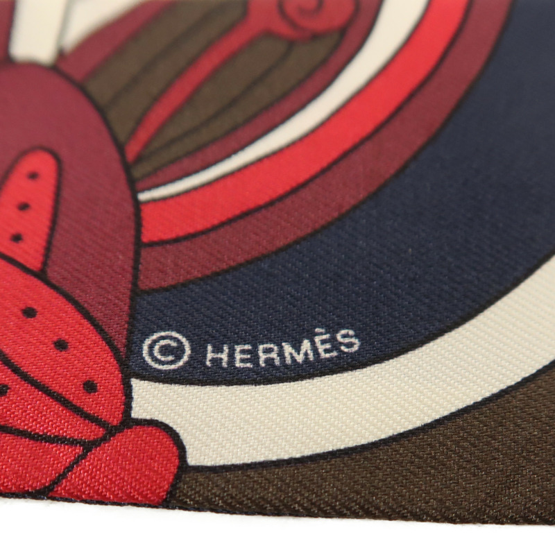 HERMES 絲質Twilly絲巾-5