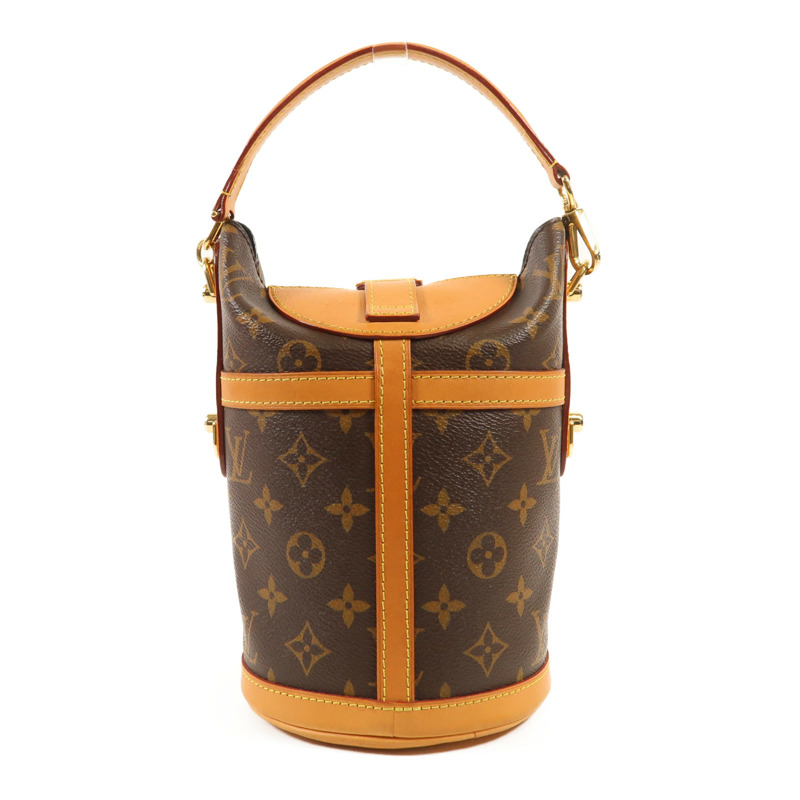 LOUIS VUITTON Monogram Duffle金扣手挽肩背兩用袋棕色-1