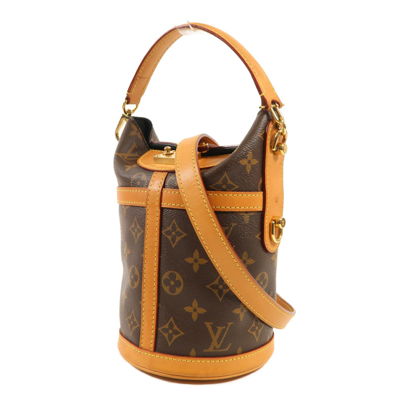 LOUIS VUITTON Monogram Duffle金扣手挽肩背兩用袋棕色-2