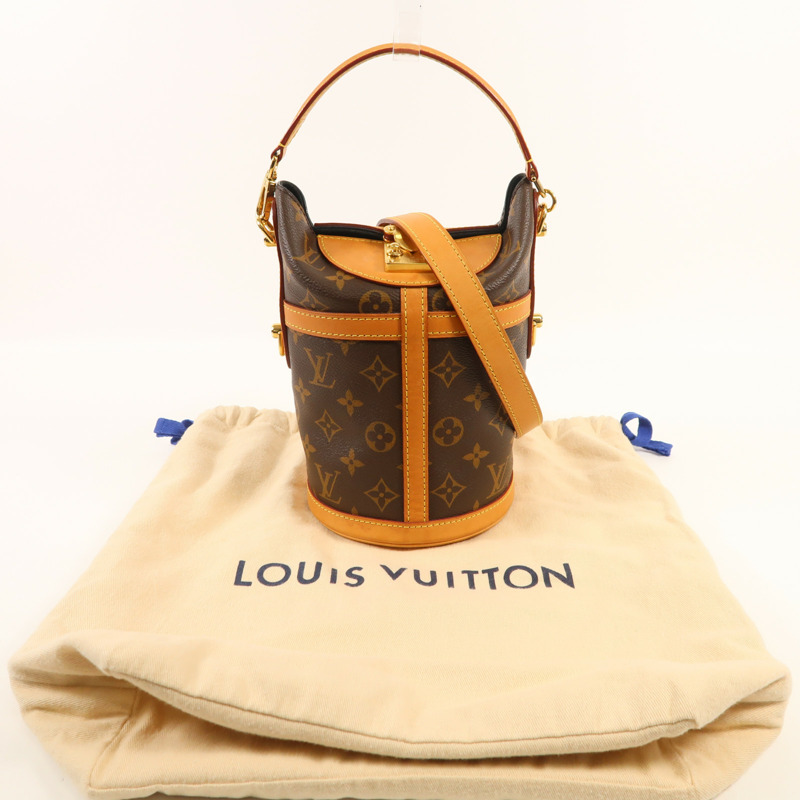 LOUIS VUITTON Monogram Duffle金扣手挽肩背兩用袋棕色-8