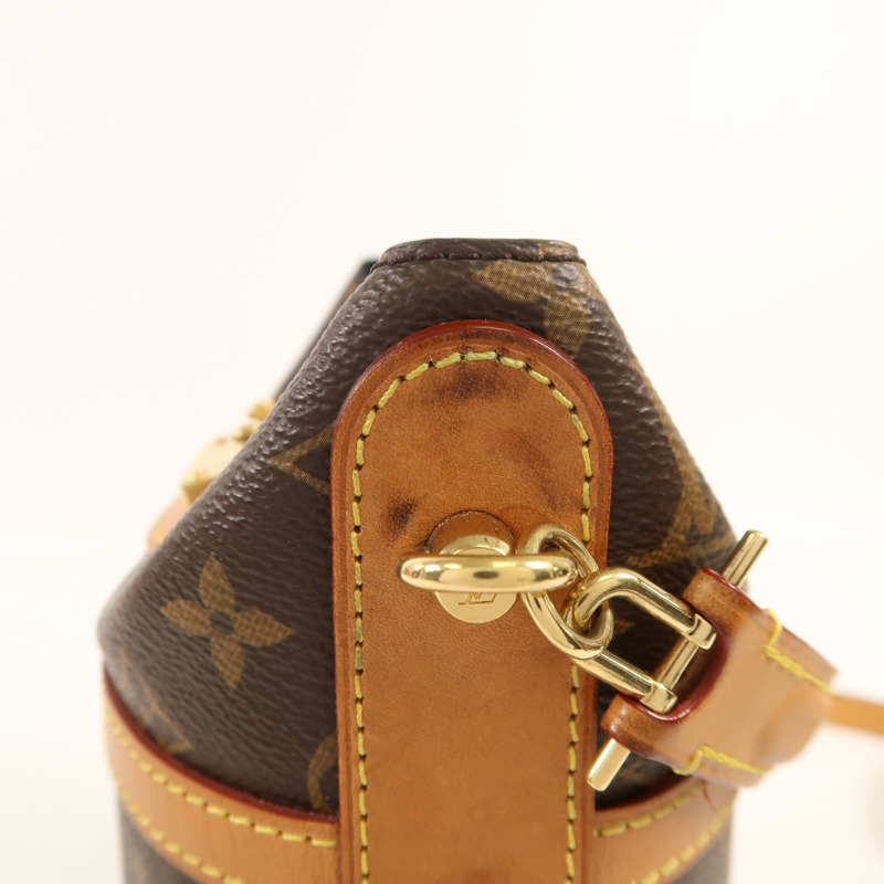LOUIS VUITTON Monogram Duffle金扣手挽肩背兩用袋棕色-14