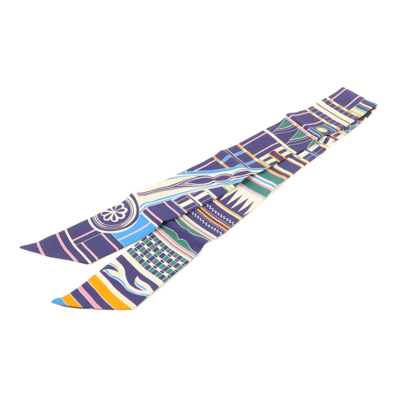 HERMES 絲質Twilly絲巾-1