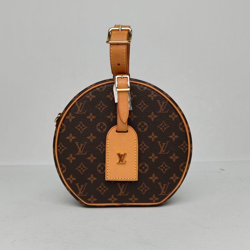 LOUIS VUITTON PETITEBOITECHAPEAU硬圓餅中號17.5老花PVC2019肩背包-0