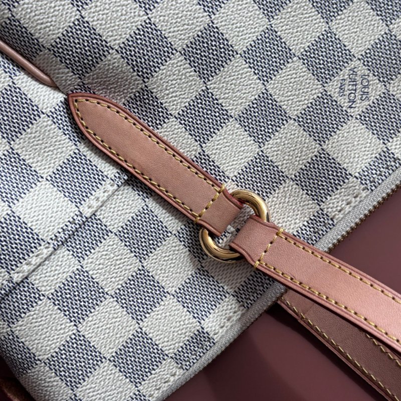 ::LOUIS VUITTON:: N41280 白色棋盤格 Damier Azur Totally PM 側背包-9