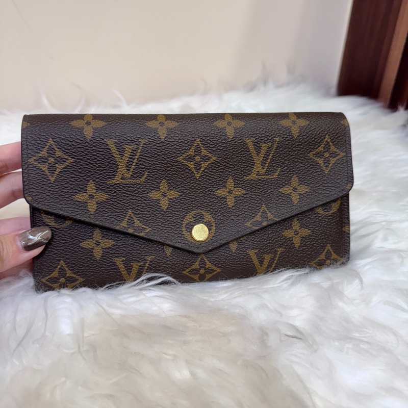 LV Sarah 老花信封長夾 晶片款-0