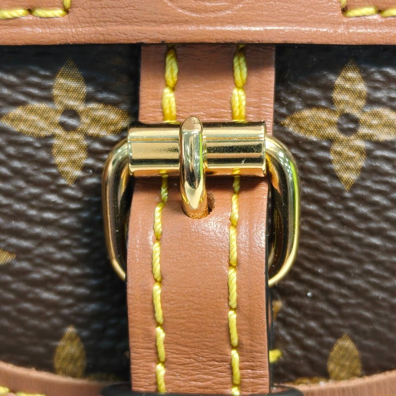 LOUIS VUITTON 老花PVC晶片Saumur雙子星Solo兩用鏈條包腰包16肩背包-4