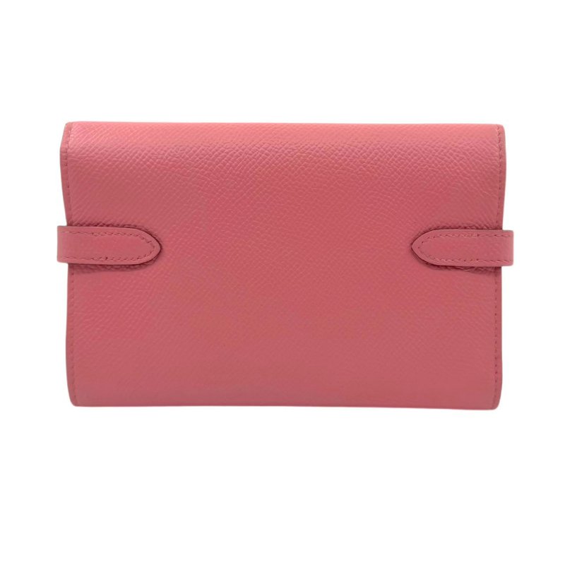 【1833】 HERMES KELLY DEPLIANT MEDIUM WALLET 唇膏粉-1