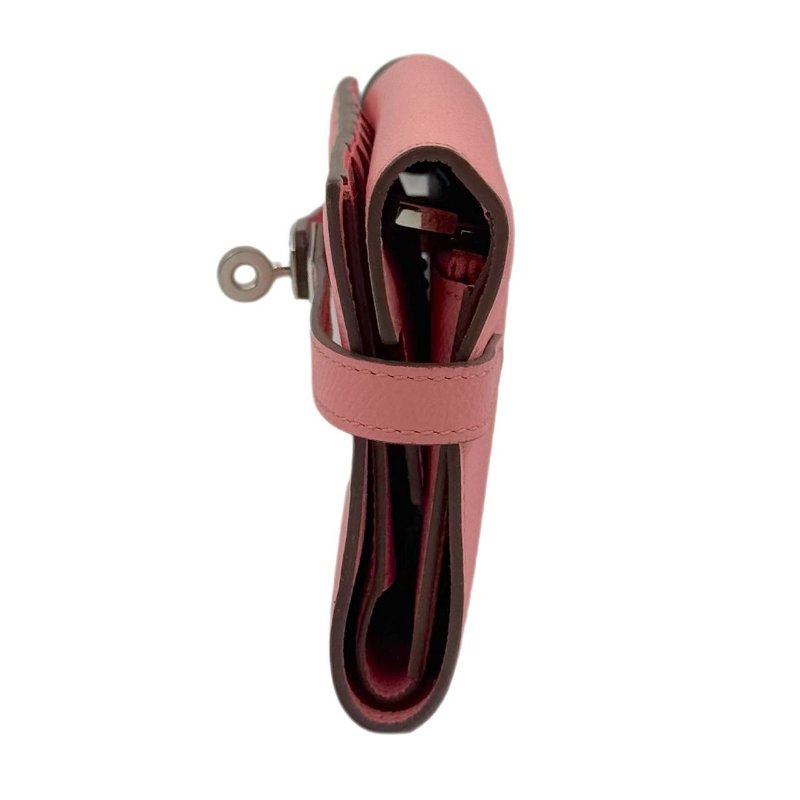 【1833】 HERMES KELLY DEPLIANT MEDIUM WALLET 唇膏粉-3