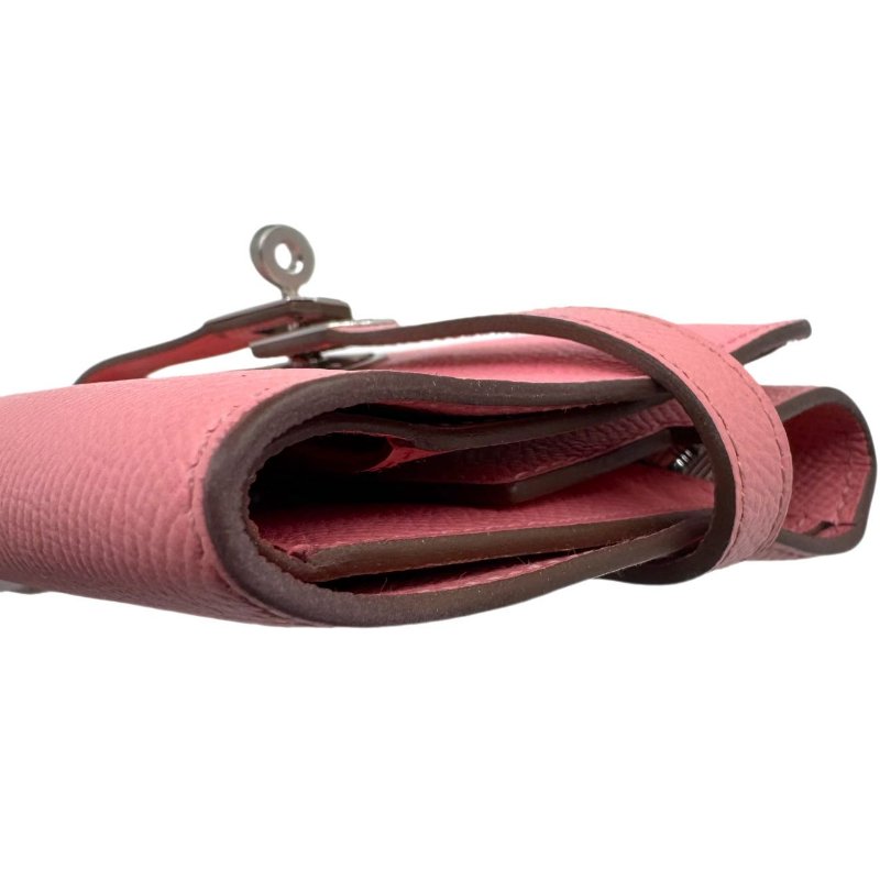 【1833】 HERMES KELLY DEPLIANT MEDIUM WALLET 唇膏粉-5