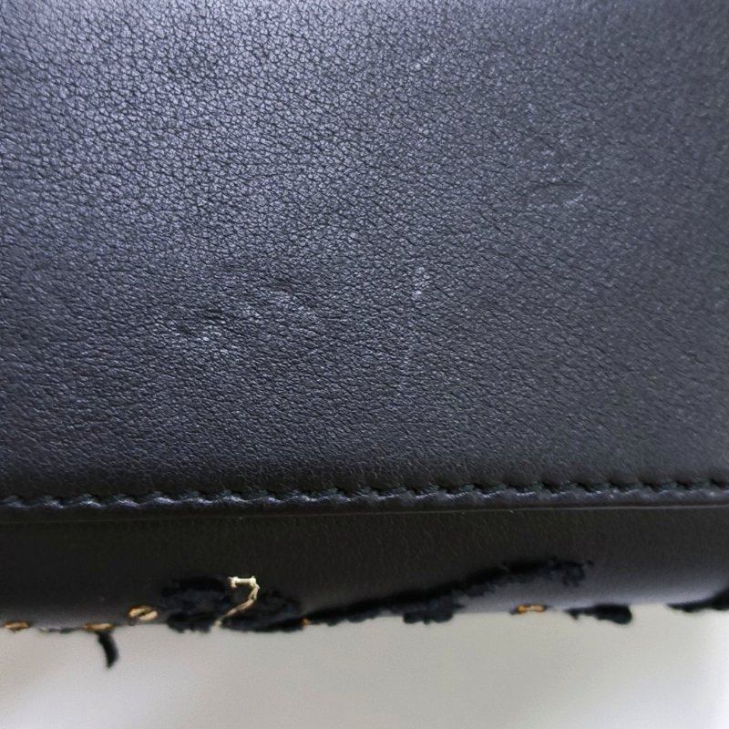 DIOR Lady 迷你 黑色牛皮刺繡編織戴妃包單肩包 金色五金 可拆卸肩帶 9.8新-10